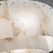 Blus Lighting Kimberley Handcrafted Alabaster Round Chandelier, Living Room Chandelier Fixtures