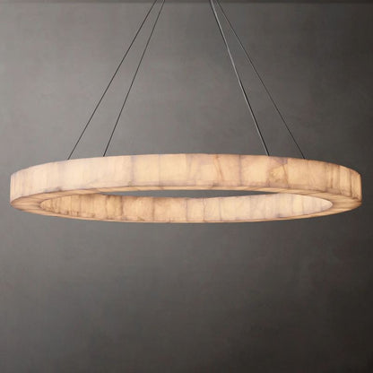 Alabaster Rivaga Round Chandelier 60"