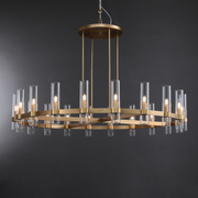 Galen Modern  Chandelier Art Blown Glass 36"