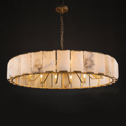 Hoden Modern Alabaster Elegant Round Chandelier For Living Room