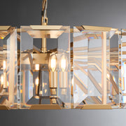 Hoden Modern Crystal Round Chandelier For Living Room, Luxury Chandelier 60"