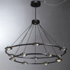 Elara Planet Modern Round Two-Tier Chandelier For Living Room, Foyer Chandelier 48"