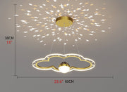 Blushlighting® Romantic Starry and Cloud-shapped Chandelier for Bedroom image | luxury lighting | cloud shape chandeliers