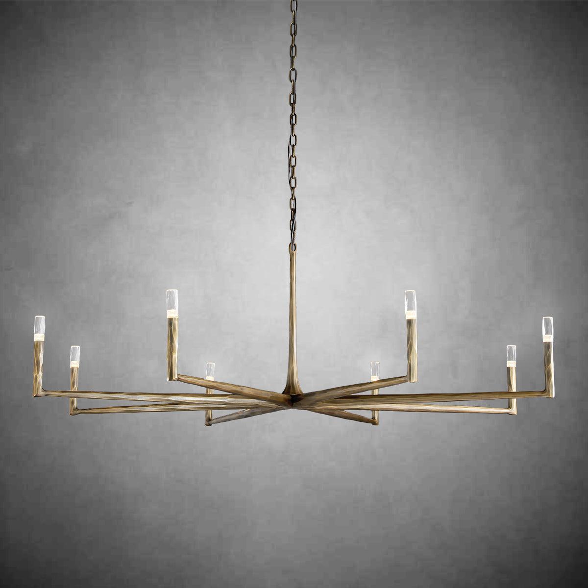 Thaddeas Forged Round Chandelier 36" 48” 60” 72”