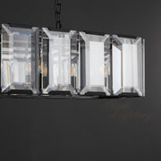 Hoden Modern Crystal Rectangular Chandelier For Dining Room 74"