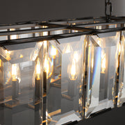 Hoden Modern Crystal Rectangular Chandelier For Dining Room 42"