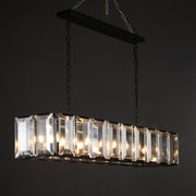 Hoden Modern Crystal Rectangular Chandelier For Dining Room, Kitchen Table Chandelier