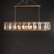 Hoden Modern Crystal Rectangular Chandelier For Dining Room 74"