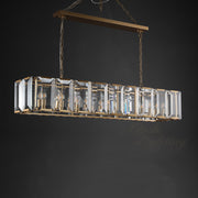 Hoden Modern Crystal Rectangular Chandelier For Dining Room 42"