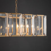 Hoden Modern Crystal Rectangular Chandelier For Dining Room, Kitchen Table Chandelier