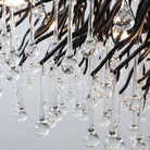 63" Black 15-Light Modern Crystal Tree Branch Chandelier