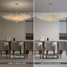 63" Black Modern Crystal Tree Branch Chandelier with 15 Lights - GoldRectangular - L63"Blushlighting