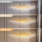 63" Black Modern Crystal Tree Branch Chandelier with 15 Lights - GoldRectangular - L63"Blushlighting