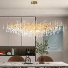 63" Black Modern Crystal Tree Branch Chandelier with 15 Lights - GoldRectangular - L63"Blushlighting