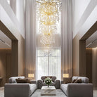 63'' Long Crystal Modern Gold Tree Branch Chandelier - GoldBlushlighting