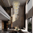 63'' Long Crystal Modern Gold Tree Branch Chandelier - GoldBlushlighting