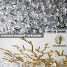 63'' Long Crystal Modern Gold Tree Branch Chandelier - GoldBlushlighting