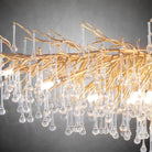 63" Modern Crystal Tree Branch Chandelier with 15 Lights - GoldRectangular - L63"Blushlighting