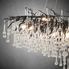 63" Modern Crystal Tree Branch Chandelier with 15 Lights - BlackRectangular - L63"Blushlighting