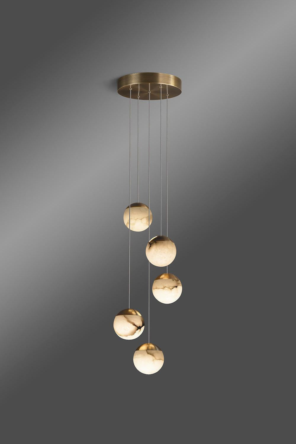Calli 5 alabaster pendant