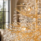 65" Gold Large 27-Light K9 Crystal Tree Branch Chandelier