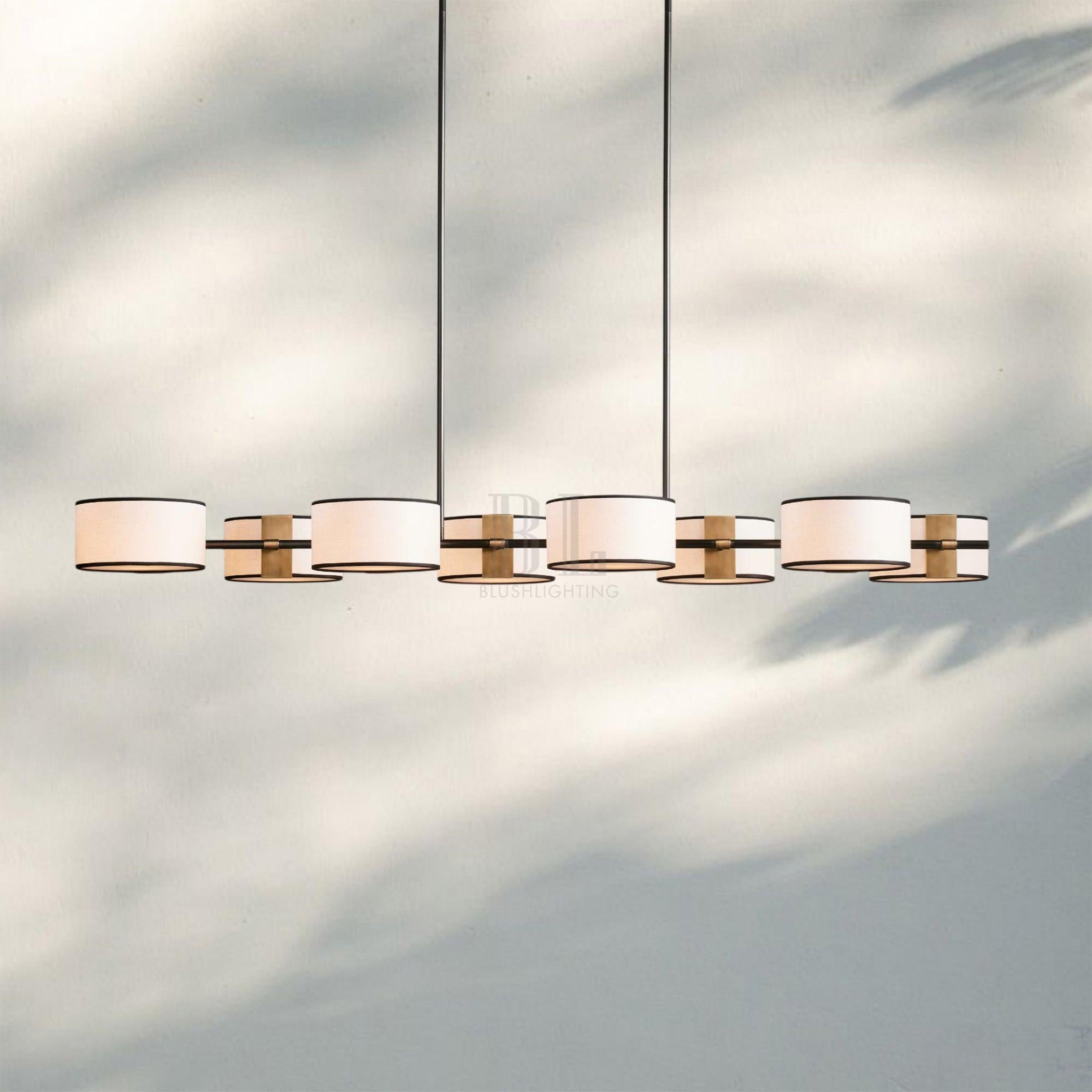 Daphne Linear Chandelier 62"-Lighting-Blushlighting