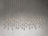 Solitaire Linear Chandelier 70"W (Customize drop 20")