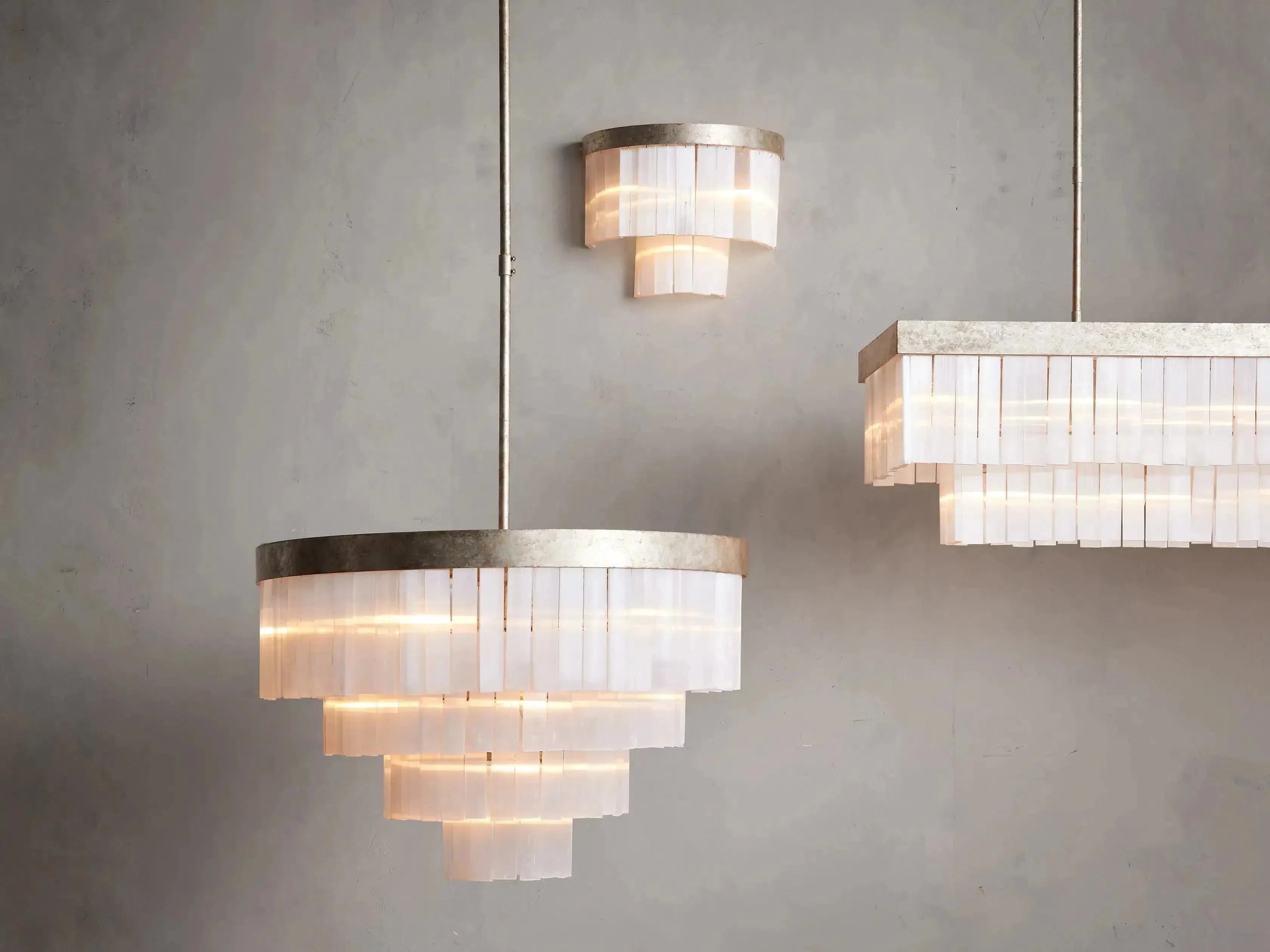 Cameron Rectangular Alabaster Chandelier