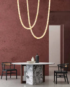 Modern LED Natural Alabaster Globes Beads Hanging Chandelier Indoor Lighting Fixture Modern Pendant lamp