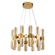 Blushlighting 3-Tier 32" Round Crystal Led Chandelier