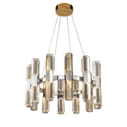 Blushlighting 3-Tier 32" Round Crystal Led Chandelier