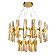 Blushlighting 3-Tier 32" Round Crystal Led Chandelier