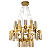 Blushlighting 3-Tier 32" Round Crystal Led Chandelier