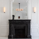 Maxine Modern Square Alabaster Living Room Chandelier Chandelier Kevin Studio Inc