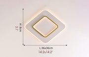 Blushlighting® Square LED Celling Light for Living Room, Study, Bedroom, Wardrobe image | luxury lighting | square ceiling lamps