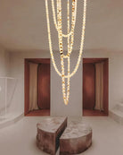 Modern LED Natural Alabaster Globes Beads Hanging Chandelier Indoor Lighting Fixture Modern Pendant lamp