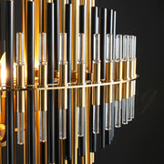 Galatea Industrial Metal Tube Chandelier For Living Room, Dining Room