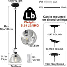 7" Black Glass Modern Pendant Light with Adjustable Height and Included E12 Bulb - Black - 7in - 1PC - RodsBlushlighting