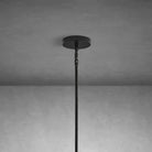 7" Black Glass Modern Pendant Light with Adjustable Height - Black - 7in - RodsBlushlighting