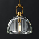 7 - inch Glass Brass Pendant Light with Adjustable Height – 2 Pack - Brass - D7in - 2PCSBlushlighting
