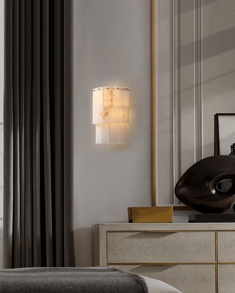 7-Layer Round Alabaster Chandelier lamp black for living room, bedroom, dining room-American Vintage chandelier lamp-Blushlighting-Blushlighting