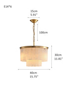 7-Layer Round Alabaster Chandelier lamp black for living room, bedroom, dining room-American Vintage chandelier lamp-Blushlighting-Blushlighting