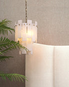 7-light 2-tier Alabaster marble Round Chandelier 13" with adjustable chain 150cm-Luxury Modern Chandelier-Blushlighting-Blushlighting