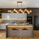 Modern Round Alabaster Chandelier