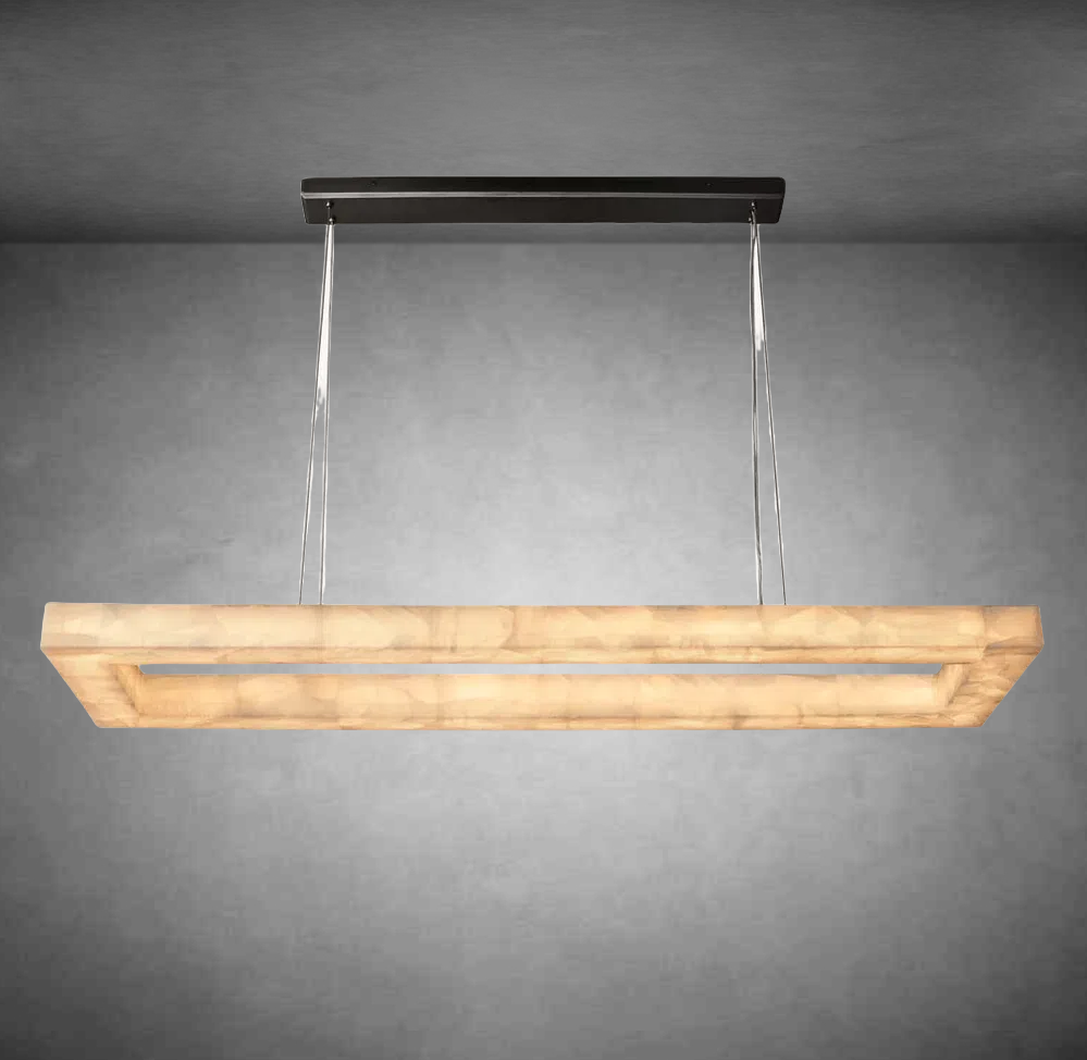 Rivaga Rectangular Calcite Chandelier 54"72''