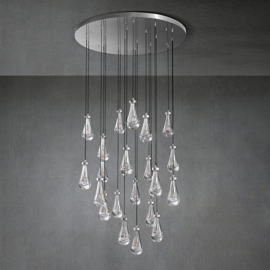 Raindrop Round Chandelier 47"