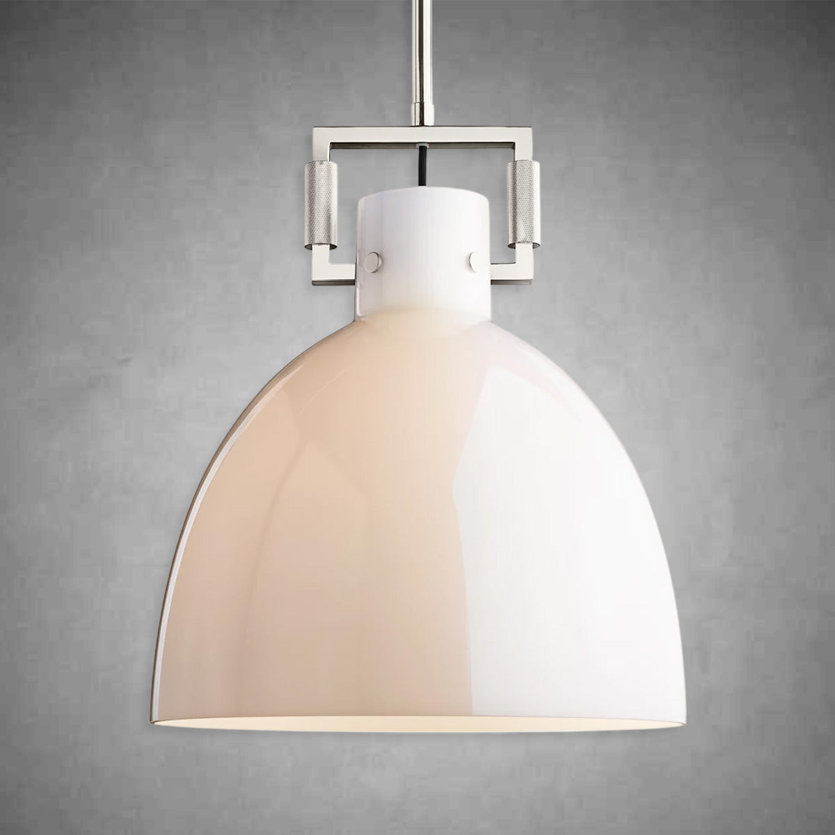 Machine Milk Glass Cloche Pendant 10"14"18"