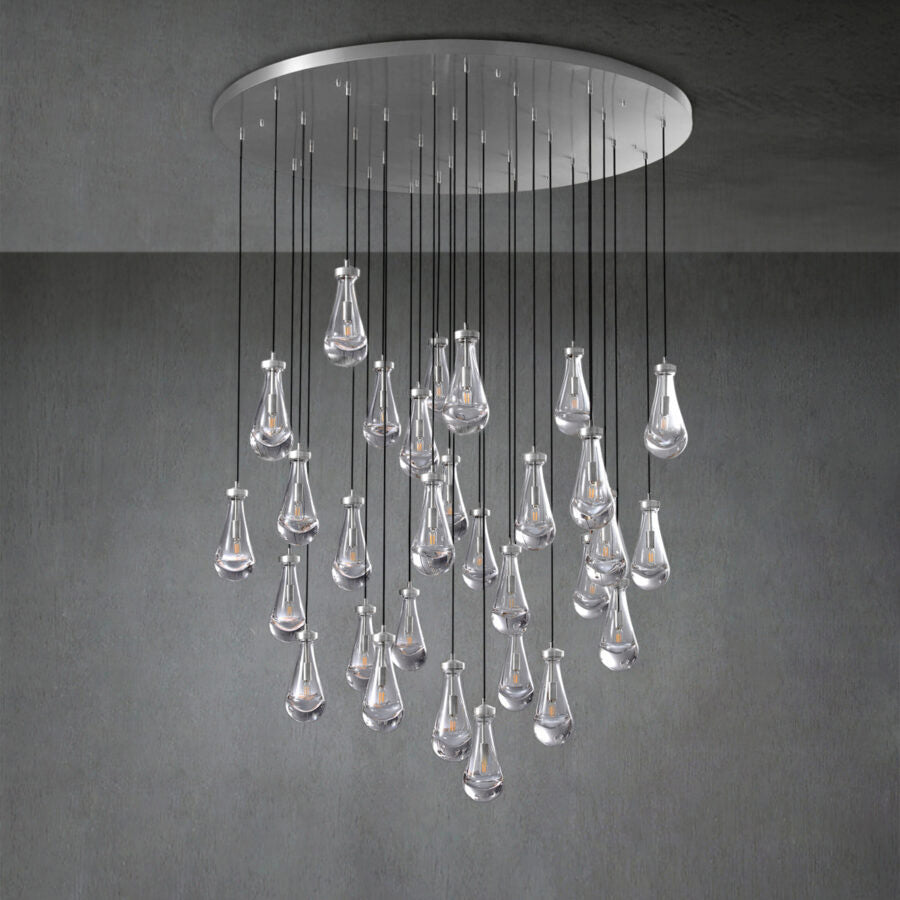 Raindrop Round Chandelier 60"