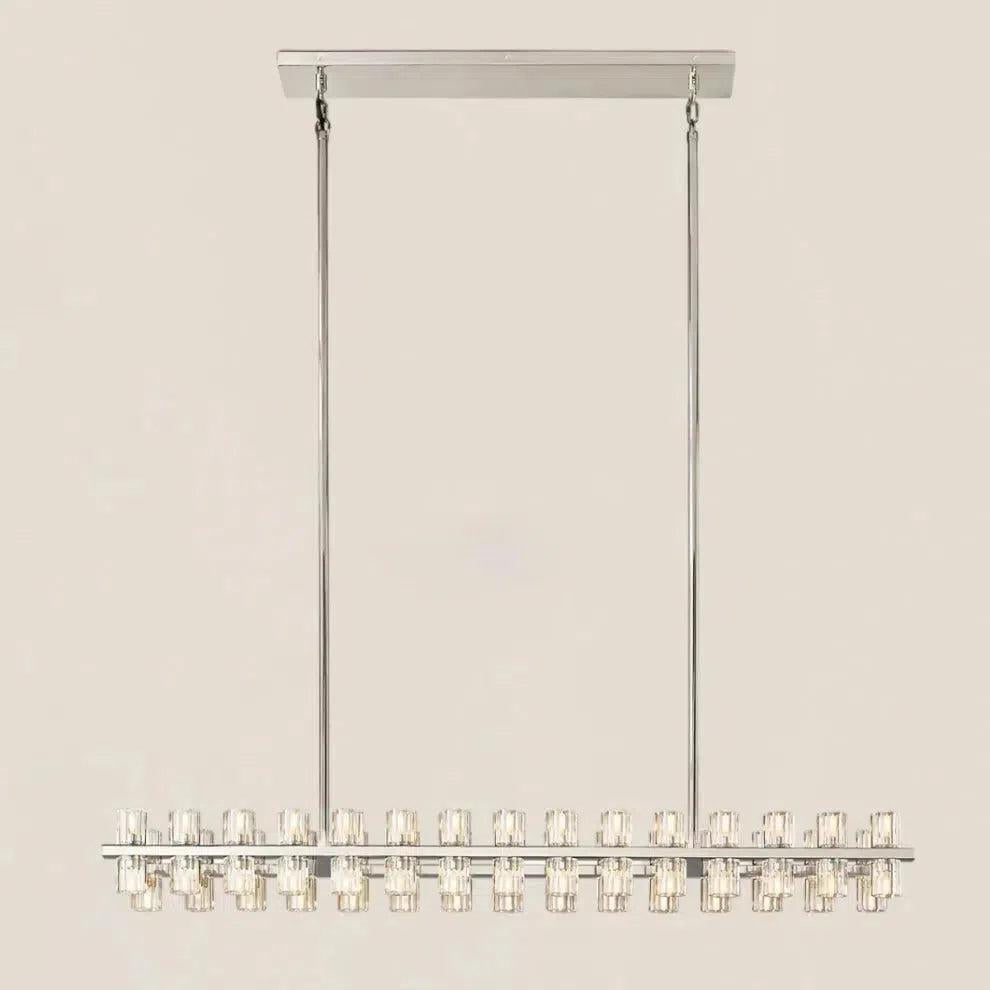 Arcachen Crystal Rectangular Chandelier 54"
