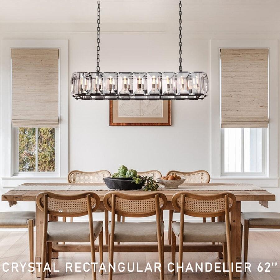Harlew Crystal Rectangular Chandelier42''54''62''74"